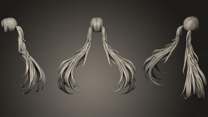 Анатомия скелеты и черепа (Стилизованные волосы 06, ANTM_1082) 3D модель для ЧПУ станка